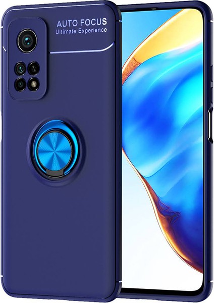 Xiaomi Mi 10T Pro Kılıf Yüzüklü Manyetik Ravel Silikon