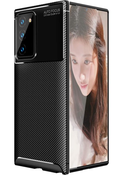 Samsung Galaxy S20FE Kılıf Karbon Desenli Lux Negro Silikon