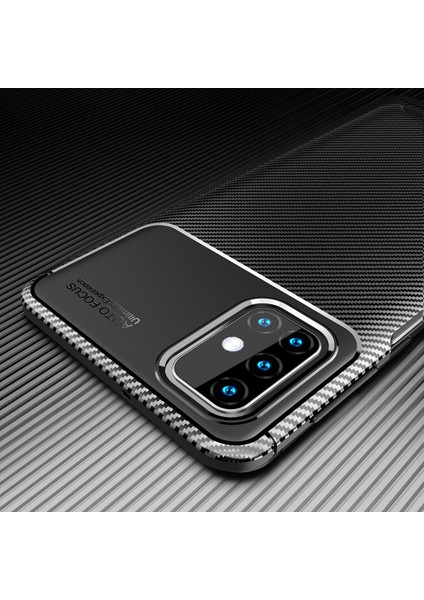 Samsung Galaxy M51 Kılıf Karbon Desenli Lux Negro Silikon
