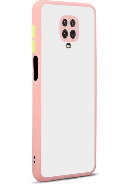 Xiaomi Redmi Note 9s Kılıf Renkli Kenarlı Kamera Korumalı Buzlu Hux Kapak
