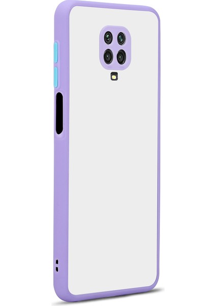 Xiaomi Redmi Note 9 Pro Kılıf Renkli Kenarlı Kamera Korumalı Buzlu Hux Kapak