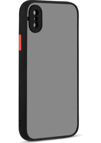 Apple Iphone X-Xs Kılıf Renkli Kenarlı Kamera Korumalı Buzlu Hux Kapak
