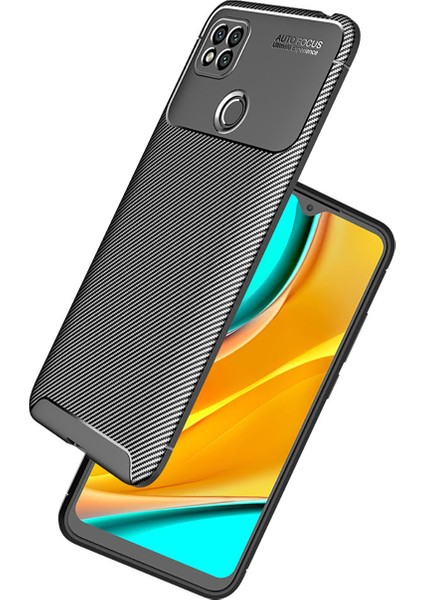 Xiaomi Redmi 9c Kılıf Karbon Desenli Lux Negro Silikon