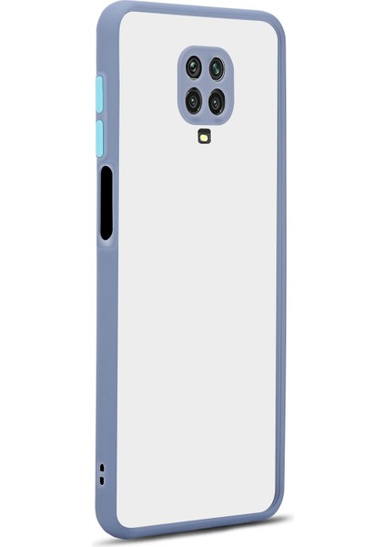 Xiaomi Redmi Note 9 Pro Kılıf Renkli Kenarlı Kamera Korumalı Buzlu Hux Kapak