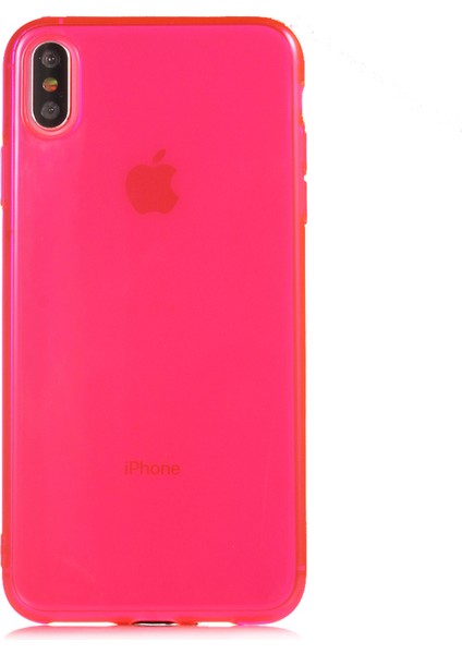 Apple Iphone Xs Max Kılıf Renkli Fosforlu Mun Silikon