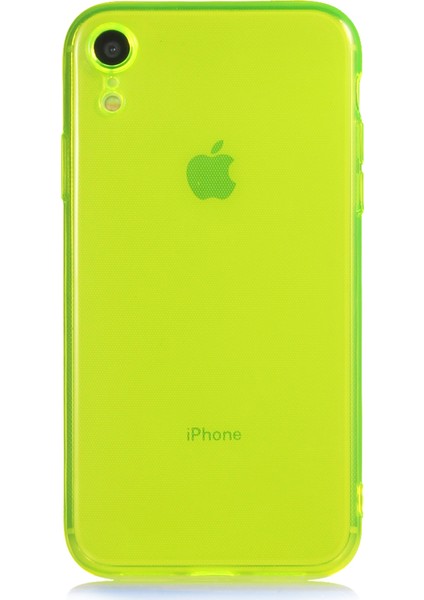 Apple Iphone Xr Kılıf Renkli Fosforlu Mun Silikon