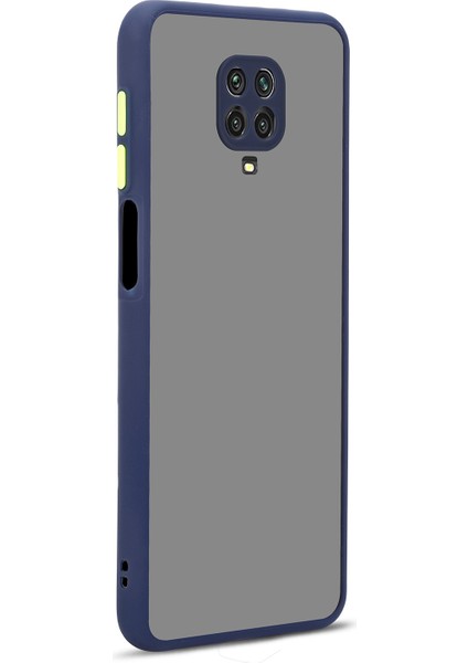 Xiaomi Redmi Note 9 Pro Kılıf Renkli Kenarlı Kamera Korumalı Buzlu Hux Kapak