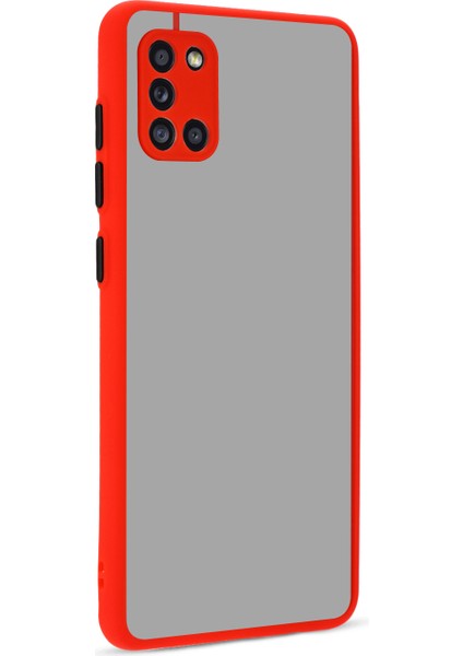 Samsung Galaxy A31 Kılıf Renkli Kenarlı Kamera Korumalı Buzlu Hux Kapak