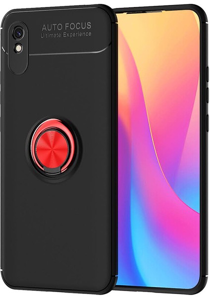 Xiaomi Redmi 9A Kılıf Yüzüklü Manyetik Ravel Silikon