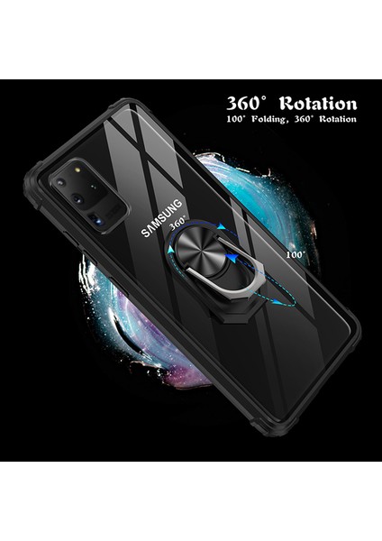 Samsung Galaxy S20 Ultra Kılıf Silikon Kenarlı Renkli Yüzüklü Mola Kapak