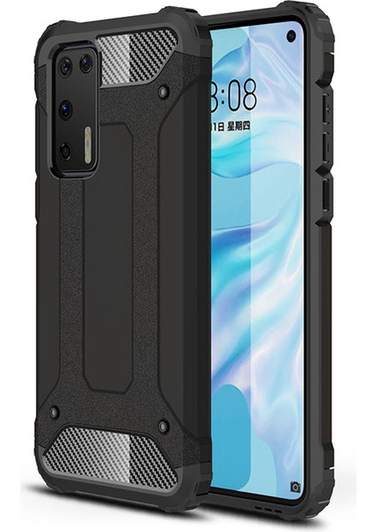 Huawei P40 Kılıf Çift Katmanlı Armour Case