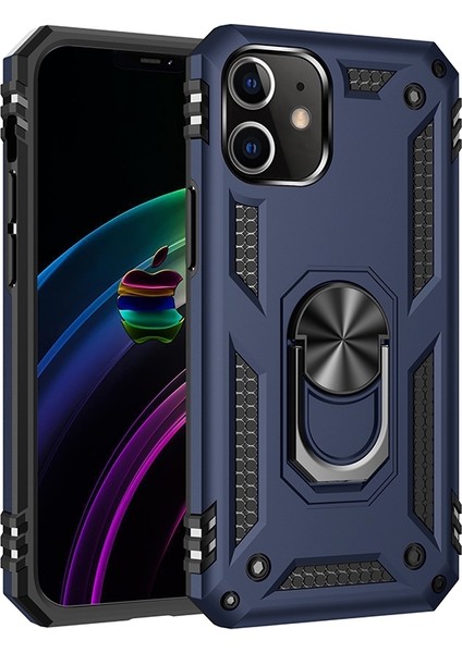 Apple Iphone 12 Kılıf Ultra Korumalı Yüzüklü Manyetik Vega Kapak