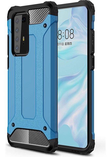 Huawei P40 Pro Kılıf Çift Katmanlı Armour Case