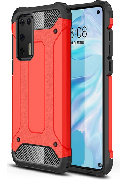 Kny Huawei P40 Kılıf Çift Katmanlı Armour Case