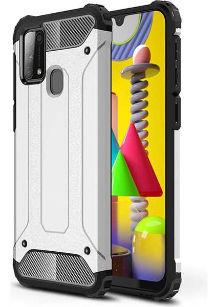 Samsung Galaxy M31 Kılıf Çift Katmanlı Armour Case