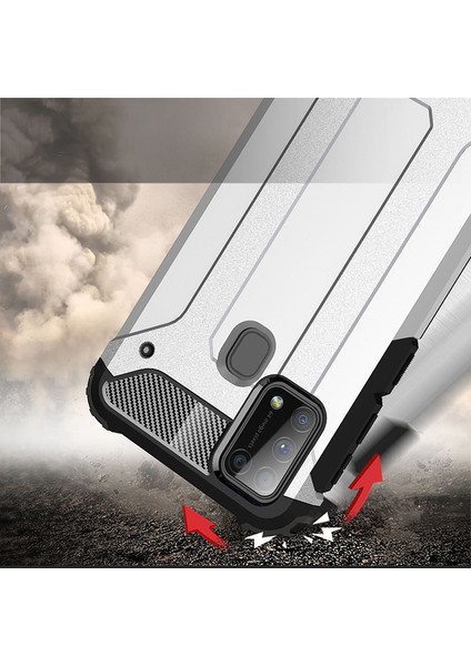 Samsung Galaxy M31 Kılıf Çift Katmanlı Armour Case indirimleri