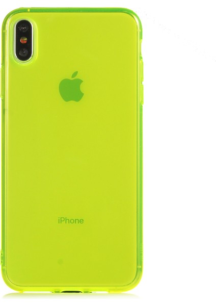Apple Iphone Xs Max Kılıf Renkli Fosforlu Mun Silikon