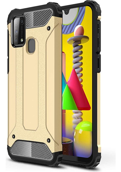 Samsung Galaxy M31 Kılıf Çift Katmanlı Armour Case