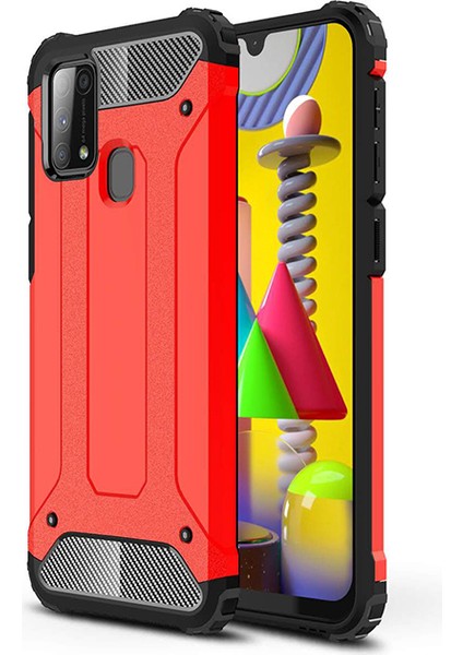 Samsung Galaxy M31 Kılıf Çift Katmanlı Armour Case
