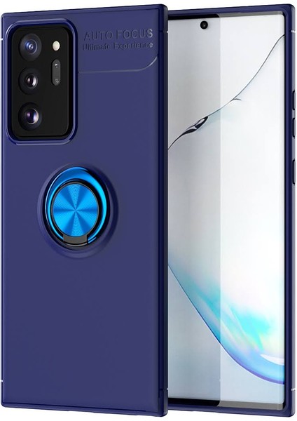 Samsung Galaxy Note 20 Ultra Kılıf Yüzüklü Manyetik Ravel Silikon