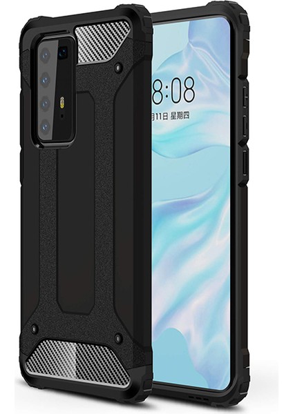 Huawei P40 Pro Kılıf Çift Katmanlı Armour Case
