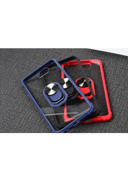 Samsung Galaxy J7 Prime Kılıf Silikon Kenarlı Renkli Yüzüklü Manyetik Mola Kapak modelleri