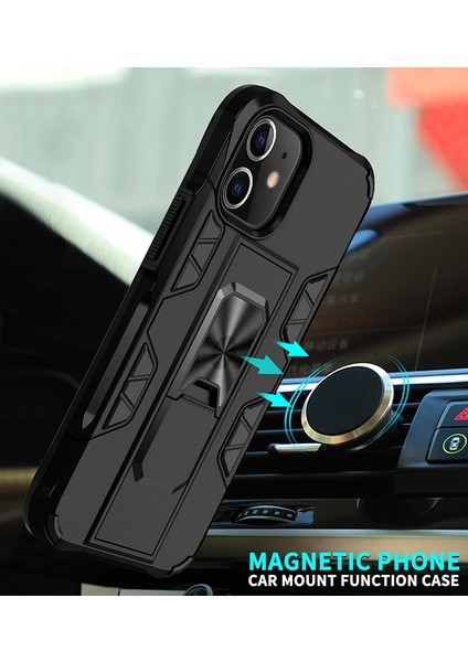 Apple Iphone 12 Mini Kılıf Standlı Kızaklı Manyetik Volve Kapak
