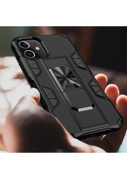 Apple Iphone 12 Mini Kılıf Standlı Kızaklı Manyetik Volve Kapak