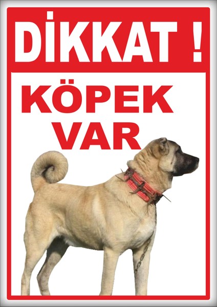 Uyarı ve Yönlendirme Levhaları " Dikkat Köpek Var " 25X35CM Dekota Levha
