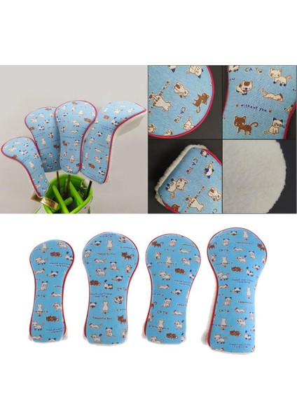 8x Dayanıklı Golf Kulübü Başı Hibrid Golf Putter Headcover Koruyucu Hediyesi (Yurt Dışından) fiyatları