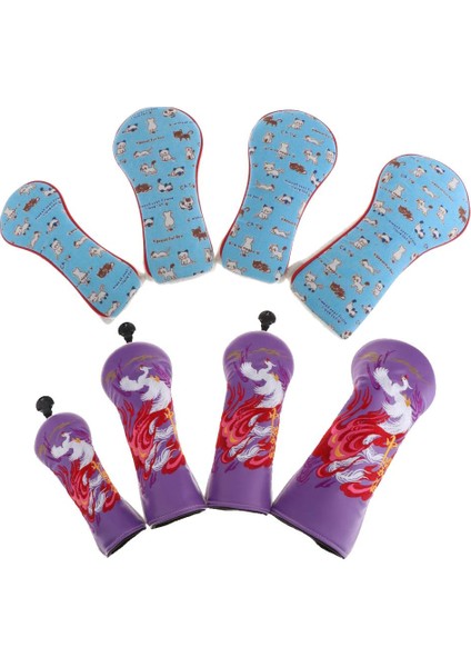 2 Set Golf Club Head, Kayma Önleyici Woods Golf Putter Headcover Bag Hediye (Yurt Dışından)