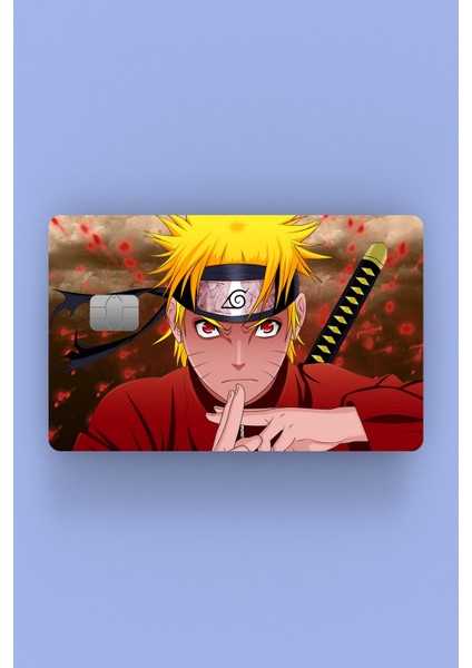 Naruto Kırmızı Kredi Kartı Sticker Kaplama