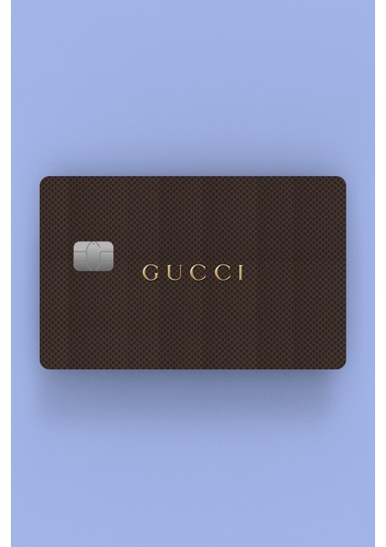 Gucci Koyu Kahve Kredi Kartı Sticker Kaplama