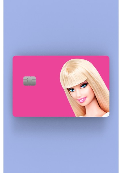 Barbie Pembe Kredi Kartı Sticker Kaplama