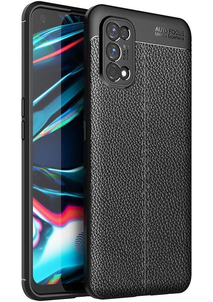 Realme 7 Pro Kılıf Deri Desenli Lux Niss Silikon