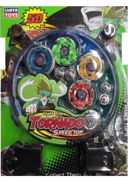 4'lü Oyuncak Beyblade 5d Arenalı Oyun Seti - Tuka