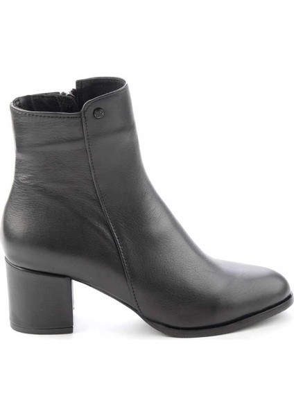 Siyah Leather Kadın Bot & Bootie K02208020503