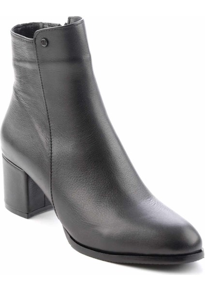 Siyah Leather Kadın Bot & Bootie K02208020503