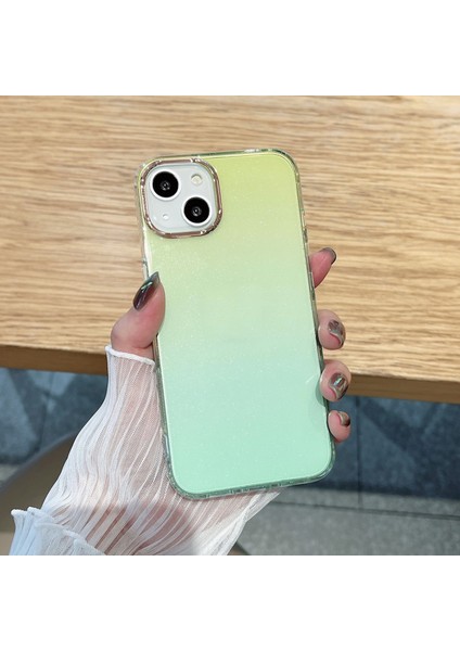 iPhone 12 Için Gradyan Telefon Kılıfı - Açık Yeşil (Yurt Dışından)