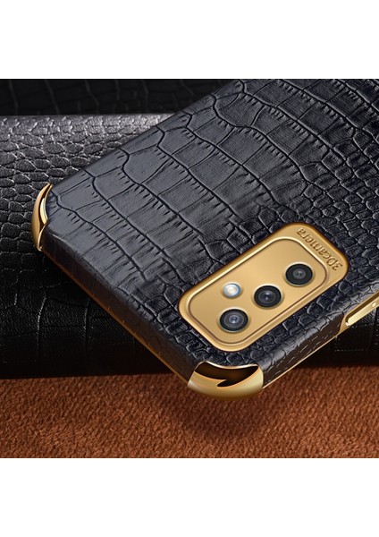 Samsung Galaxy M52 5g Için Deri Doku Telefon Kılıfı - Siyah (Yurt Dışından) modelleri