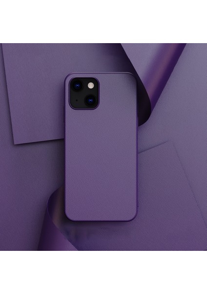 iPhone 13 Pro Max Için Deri Telefon Kılıfı - Mor (Yurt Dışından) fiyatları