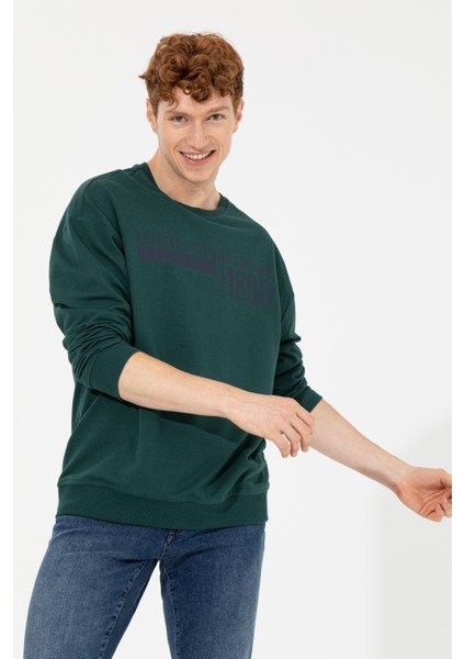 Erkek Yeşil Sweatshirt 50257196-VR054 fiyatları