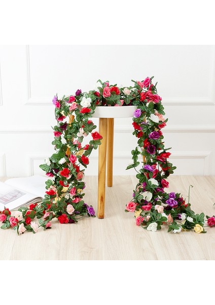 250CM Yapay Gül Dekoratif Çiçek - Sarı (Yurt Dışından)
