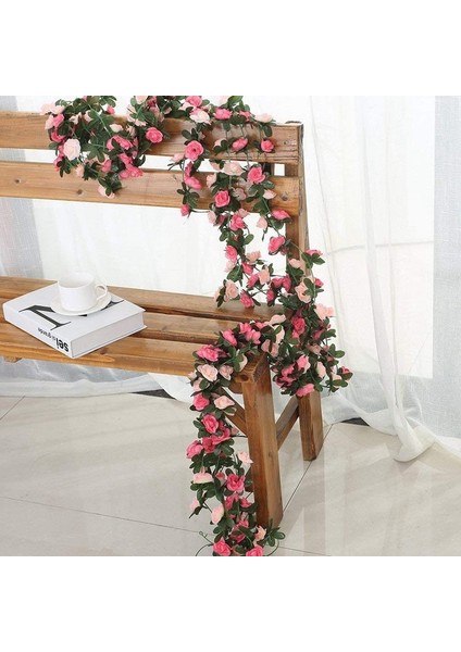 250CM Yapay Gül Dekoratif Çiçek - Sarı (Yurt Dışından)