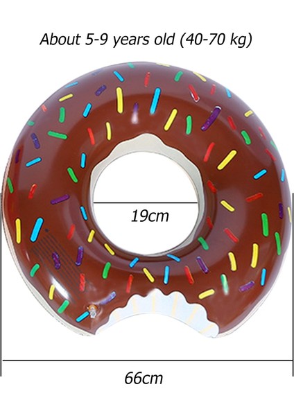Şişme Donut Şeklinde Deniz Simidi - Kahverengi (Yurt Dışından)