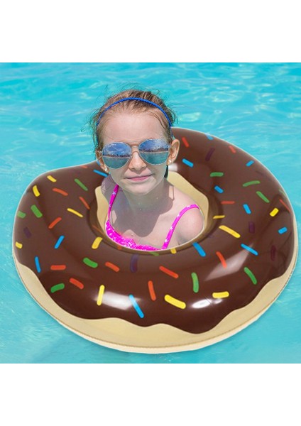 Şişme Donut Şeklinde Deniz Simidi - Kahverengi (Yurt Dışından)