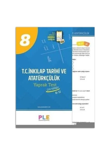 Birey Ple Yayınları 8. Sınıf LGS İnkılap Tarihi ve Atatürkçülük Sınıf İçi Uygulama Kazanım