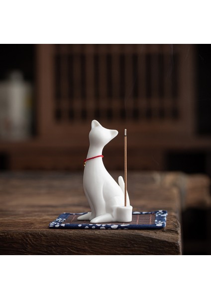 Kedi Şeklinde Tütsülük - Beyaz (Yurt Dışından)