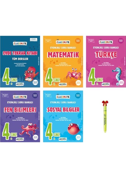 4. Sınıf Classmate Evde Tekrar Kitabı Matematik Türkçe Fen Sosyal