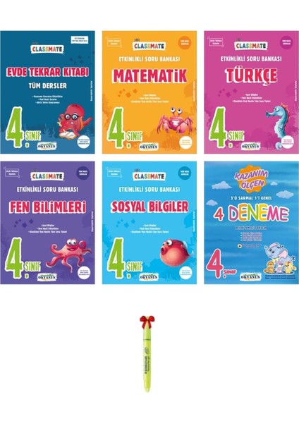 4. Sınıf Classmate Evde Tekrar Matematik Türkçe Fen Sosyal 4'lü Deneme